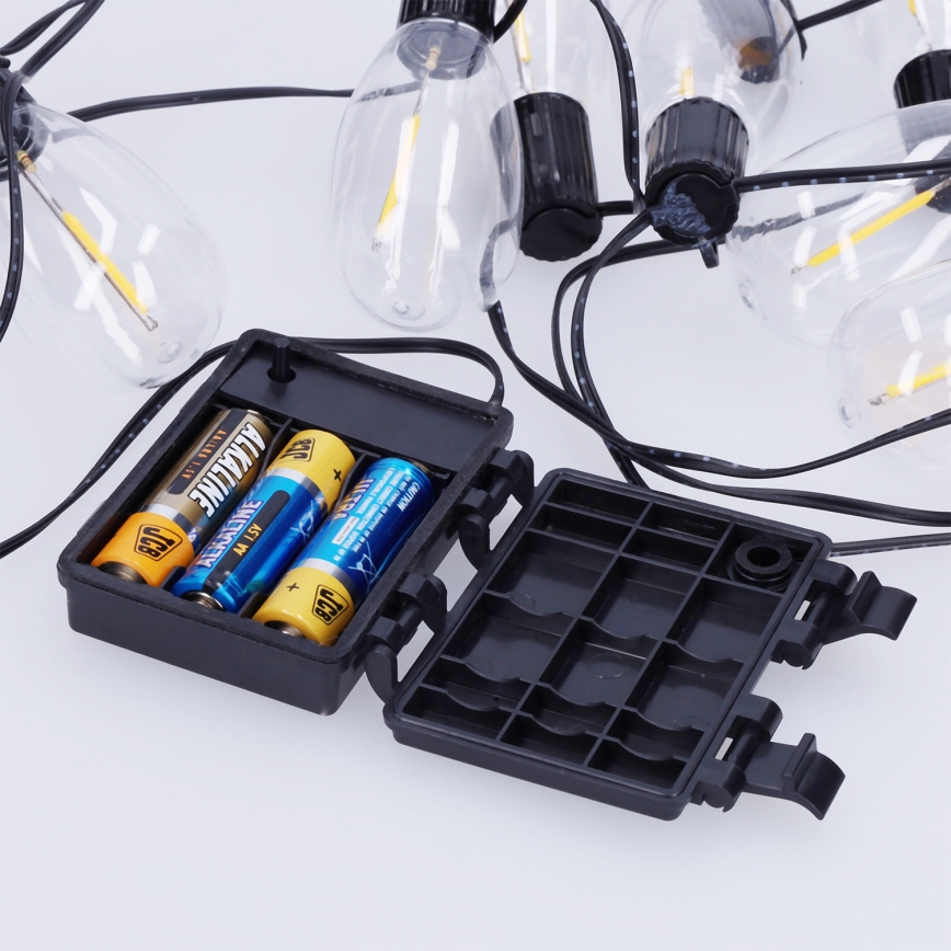 BRILAGI - Vonkajšia vianočná LED girlanda 10xLED/3xAA 3,2m IP44 teplá biela