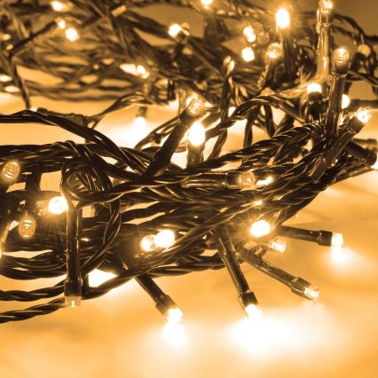 BRILAGI - Vonkajšia vianočná LED reťaz 200xLED/8 funkcií 23 m IP44 teplá biela