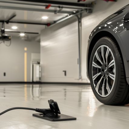 Brilagi - Vonkajšia zapustená obdĺžniková podlahová dvojzásuvka IP55 čierna