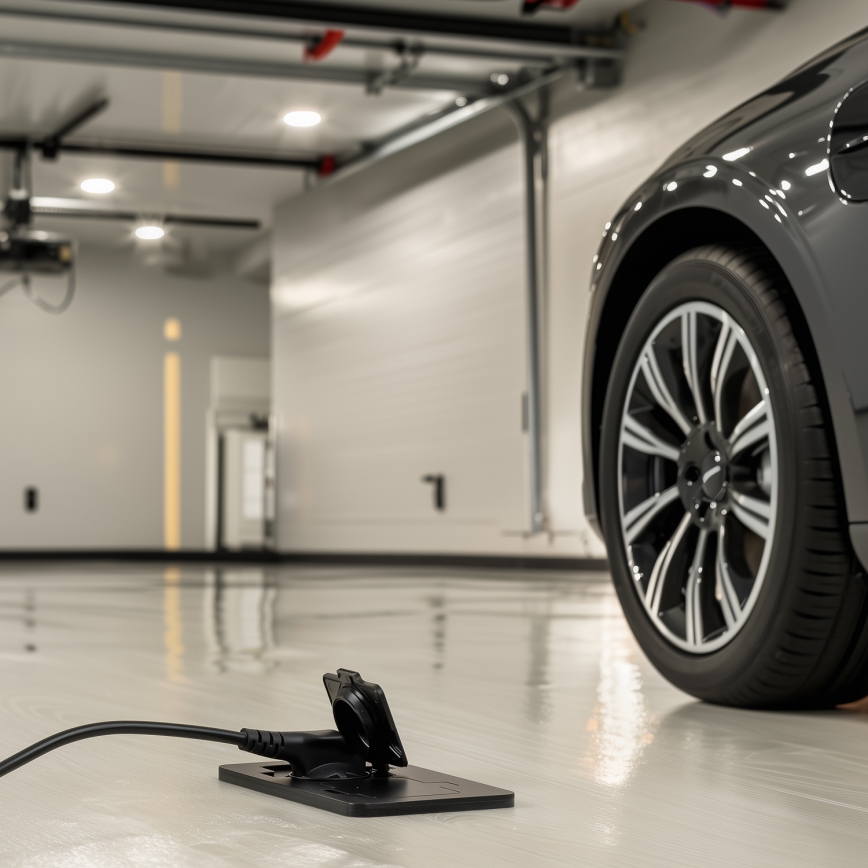 Brilagi - Vonkajšia zapustená obdĺžniková podlahová dvojzásuvka IP55 čierna