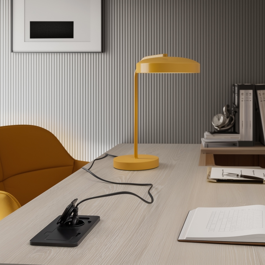 Brilagi - Vonkajšia zapustená obdĺžniková podlahová dvojzásuvka IP55 čierna