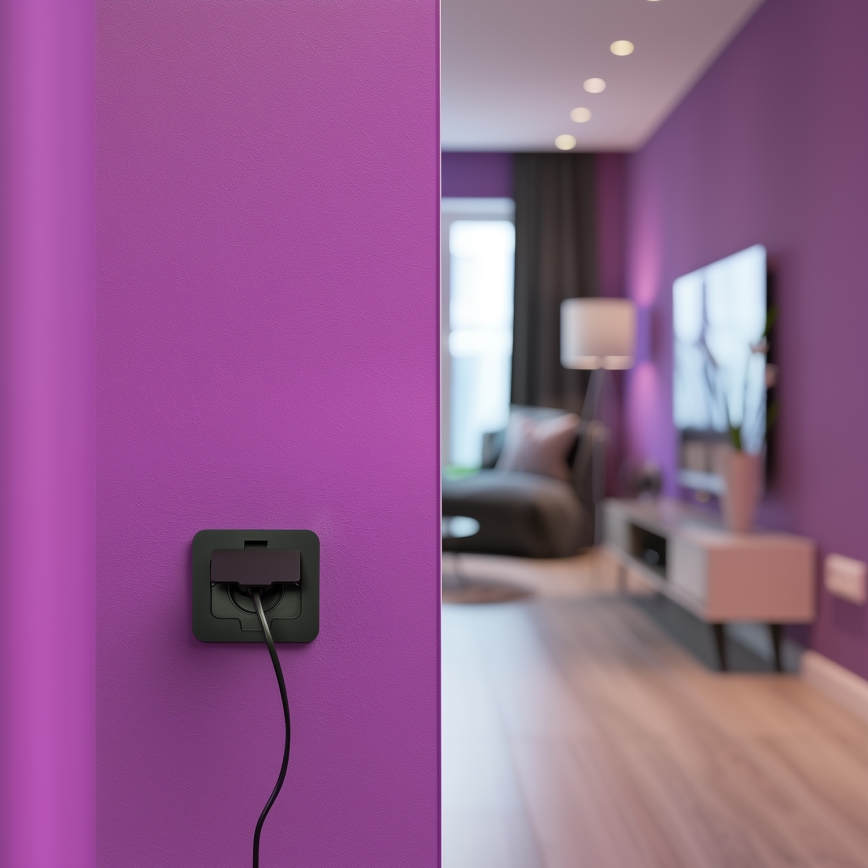 Brilagi - Vonkajšia zapustená obdĺžniková podlahová zásuvka IP55 čierna