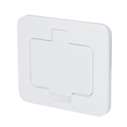 Brilagi - Vonkajšia zapustená podlahová zásuvka IP55 biela obdĺžniková