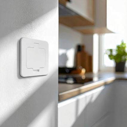 Brilagi - Vonkajšia zapustená podlahová zásuvka IP55 biela obdĺžniková