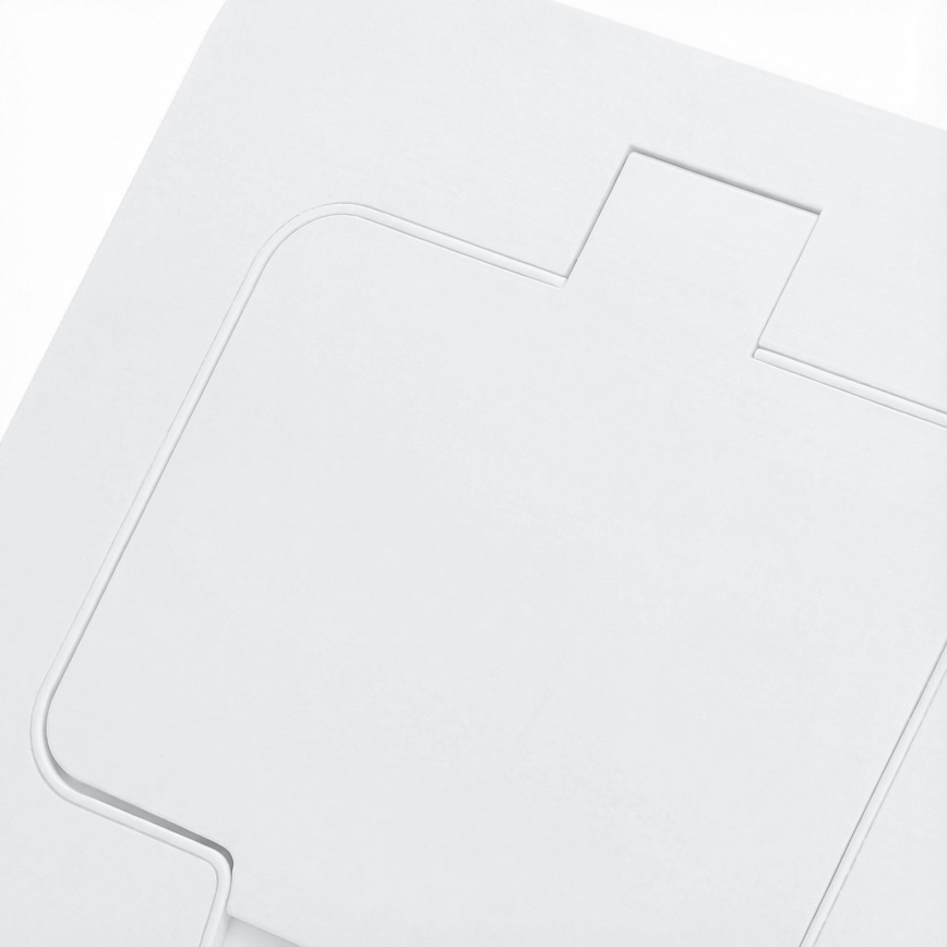 Brilagi - Vonkajšia zapustená podlahová zásuvka IP55 biela obdĺžniková