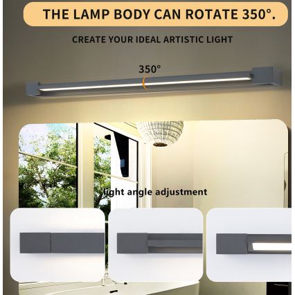 Brilagi - LED vonkajšie nástenné svietidlo AQUA LINE LED/24W/230V 90 cm IP44 antracit CRI 90