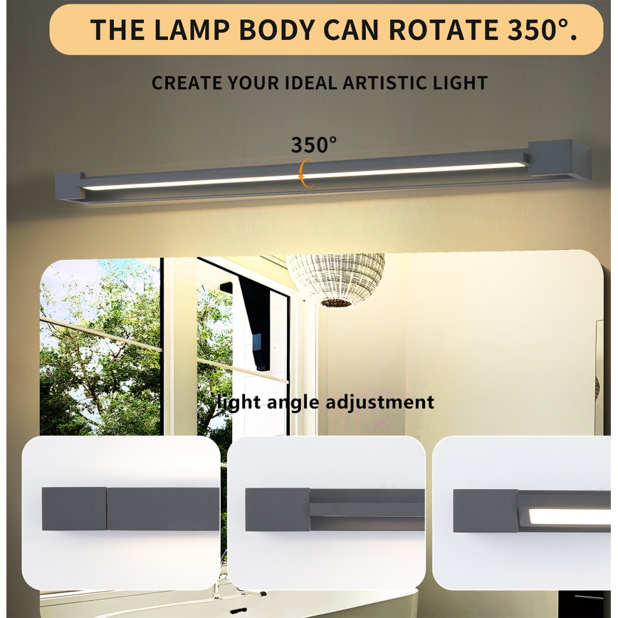 Brilagi - LED vonkajšie nástenné svietidlo AQUA LINE LED/24W/230V 90 cm IP44 antracit CRI 90