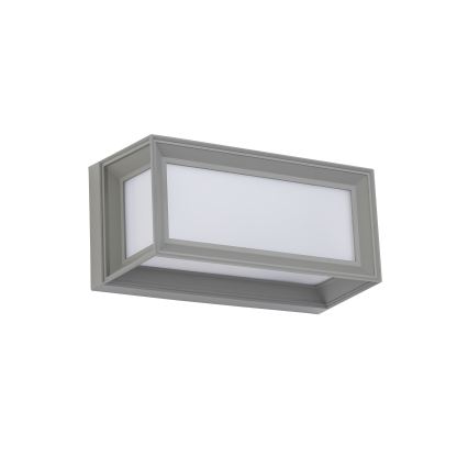 Brilagi - LED vonkajšie nástenné svietidlo so senzorom PARKER LED/12W/230V sivé IP44