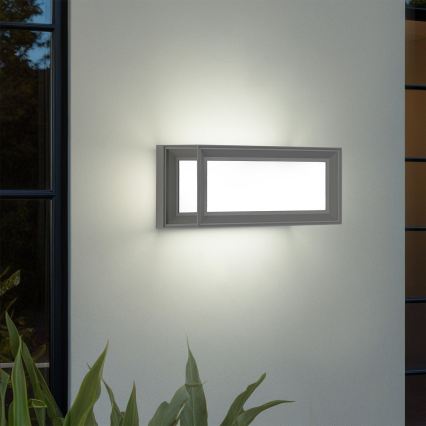 Brilagi - LED vonkajšie nástenné svietidlo so senzorom PARKER LED/12W/230V sivé IP44