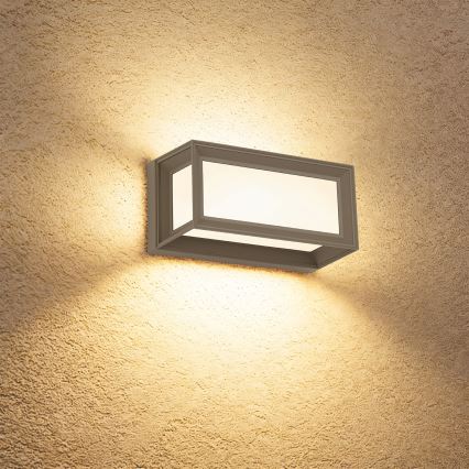 Brilagi - LED vonkajšie nástenné svietidlo so senzorom PARKER LED/12W/230V sivé IP44