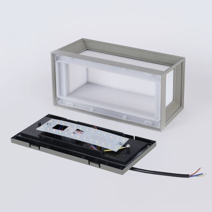 Brilagi - LED vonkajšie nástenné svietidlo so senzorom PARKER LED/12W/230V sivé IP44