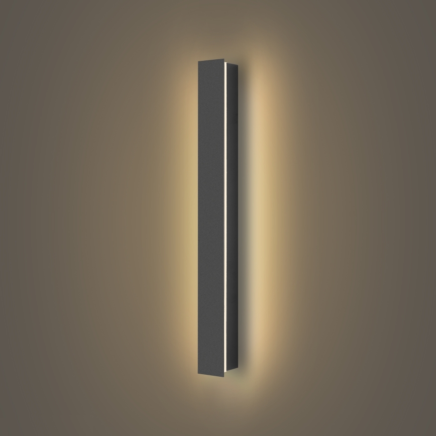 Brilagi - Vonkajšie nástenné LED svietidlo LINEAR, 12 W, 230 V, 3000 K, IP65, 50 cm, antracit
