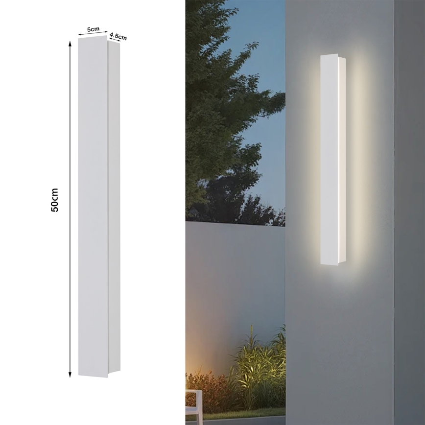 Brilagi - LED Vonkajšie nástenné svietidlo LINEAR LED/12W/230V 3000K IP65 50 cm biela CRI 90