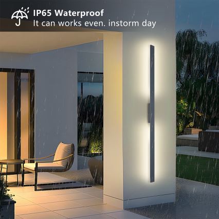 Brilagi - LED vonkajšie nástenné svietidlo LUNA LED/30W/230V 4000K IP65 150 cm antracit CRI 90