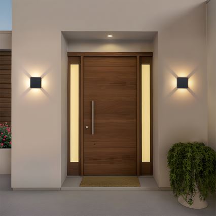 Brilagi - vonkajšie nástenné LED svietidlo QUADRAY LED/6W/230V čierne IP54