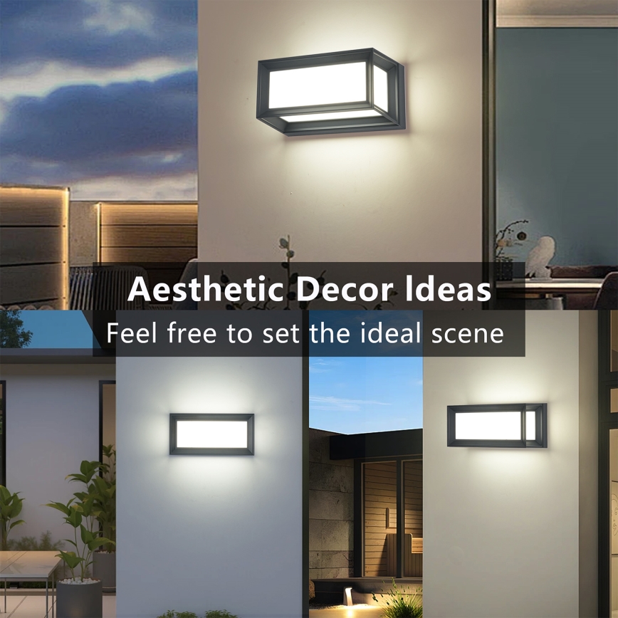 Brilagi - LED vonkajšie nástenné svietidlo so senzorom PARKER LED/12W/230V antracit IP44