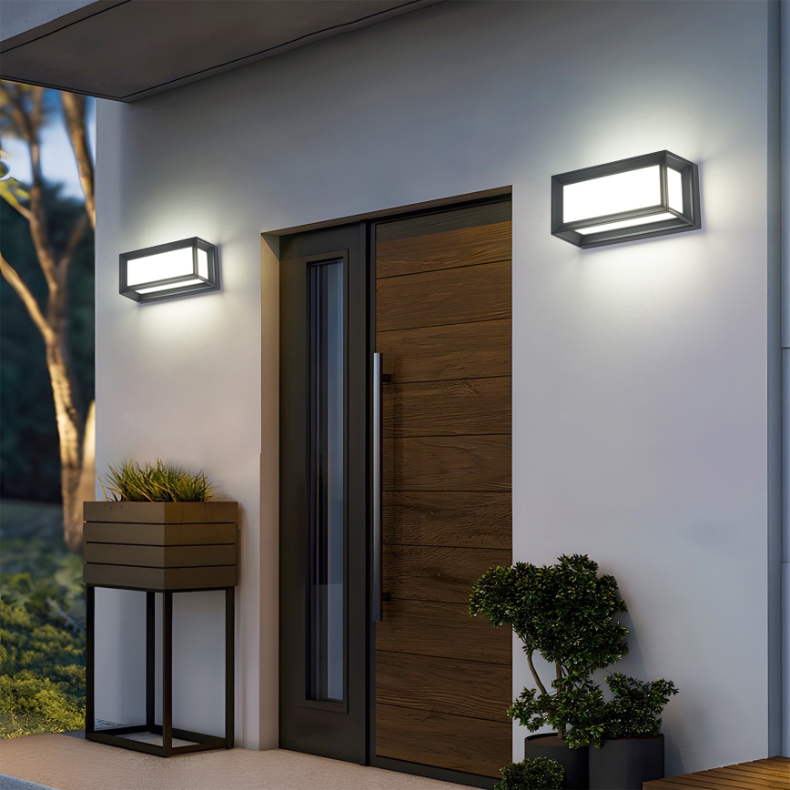 Brilagi - LED vonkajšie nástenné svietidlo so senzorom PARKER LED/12W/230V antracit IP44