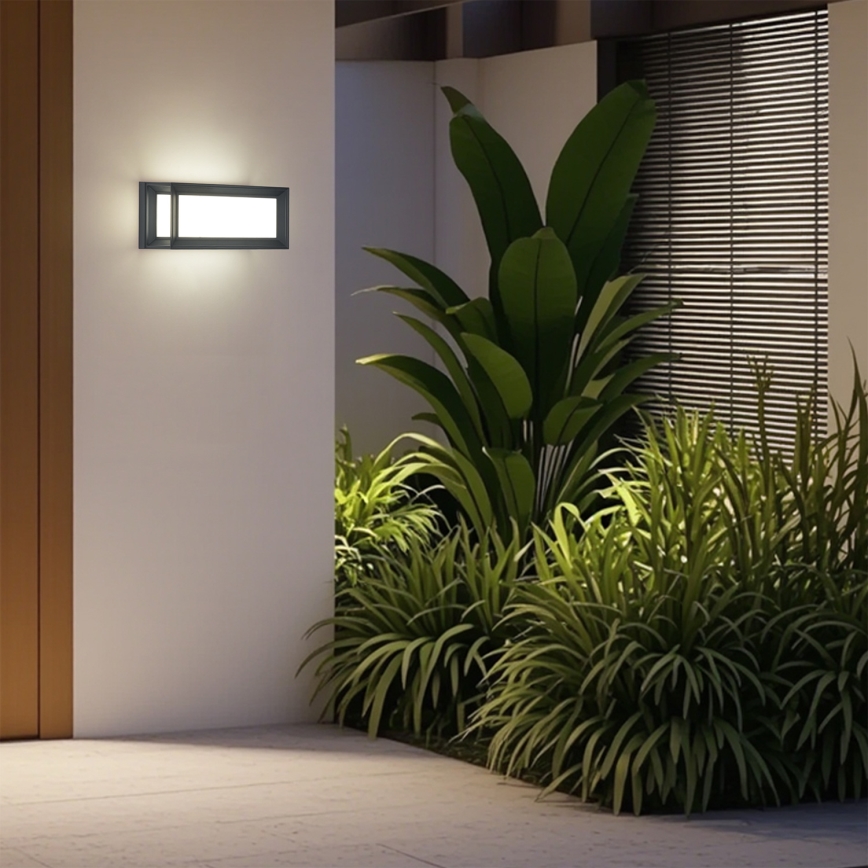 Brilagi - LED vonkajšie nástenné svietidlo so senzorom PARKER LED/12W/230V antracit IP44
