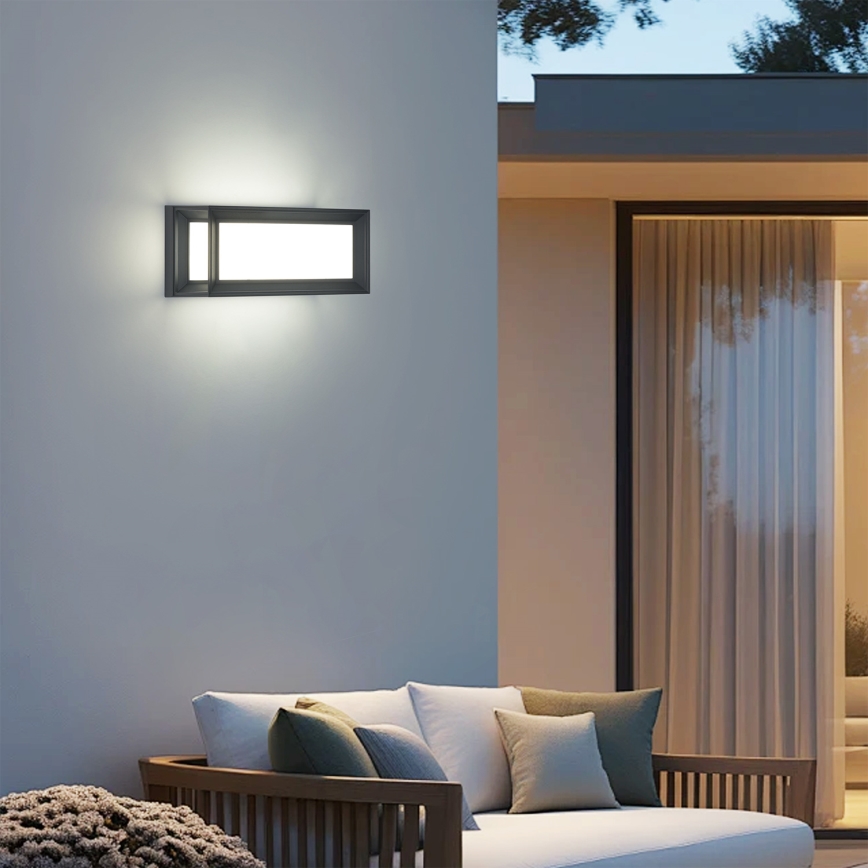 Brilagi - LED vonkajšie nástenné svietidlo so senzorom PARKER LED/12W/230V antracit IP44