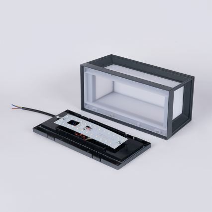 Brilagi - LED vonkajšie nástenné svietidlo so senzorom PARKER LED/12W/230V antracit IP44