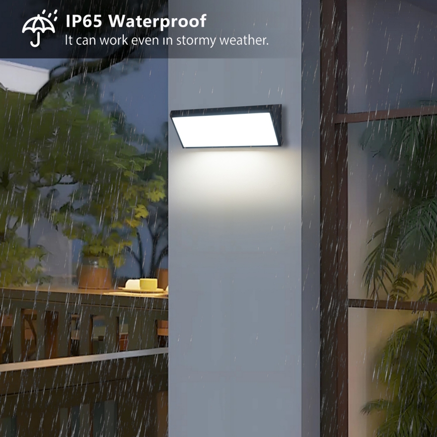 Brilagi - LED vonkajšie nástenné svietidlo TRIANGLE LED/42W/230V 45 cm čierne IP65