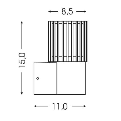 BRILAGI - Vonkajšie nástenné svietidlo ARMOR 1xGU10/35W/230V IP44 antracit