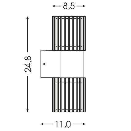 BRILAGI - Vonkajšie nástenné svietidlo ARMOR 2xGU10/35W/230V IP44 antracit