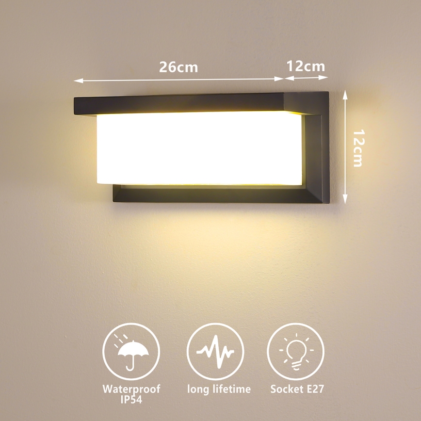 Brilagi - Vonkajšie nástenné svietidlo BRICKY 1xE27/60W/230V antracit IP54