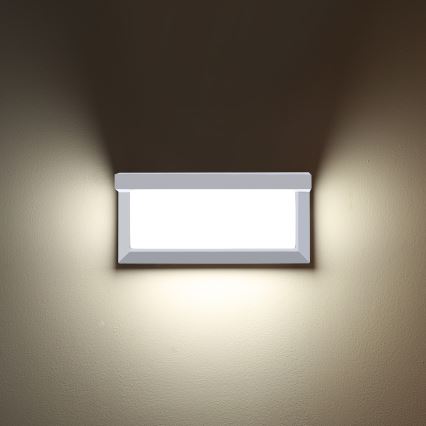 Brilagi - Vonkajšie nástenné svietidlo BRICKY 1xE27/60W/230V biela IP54