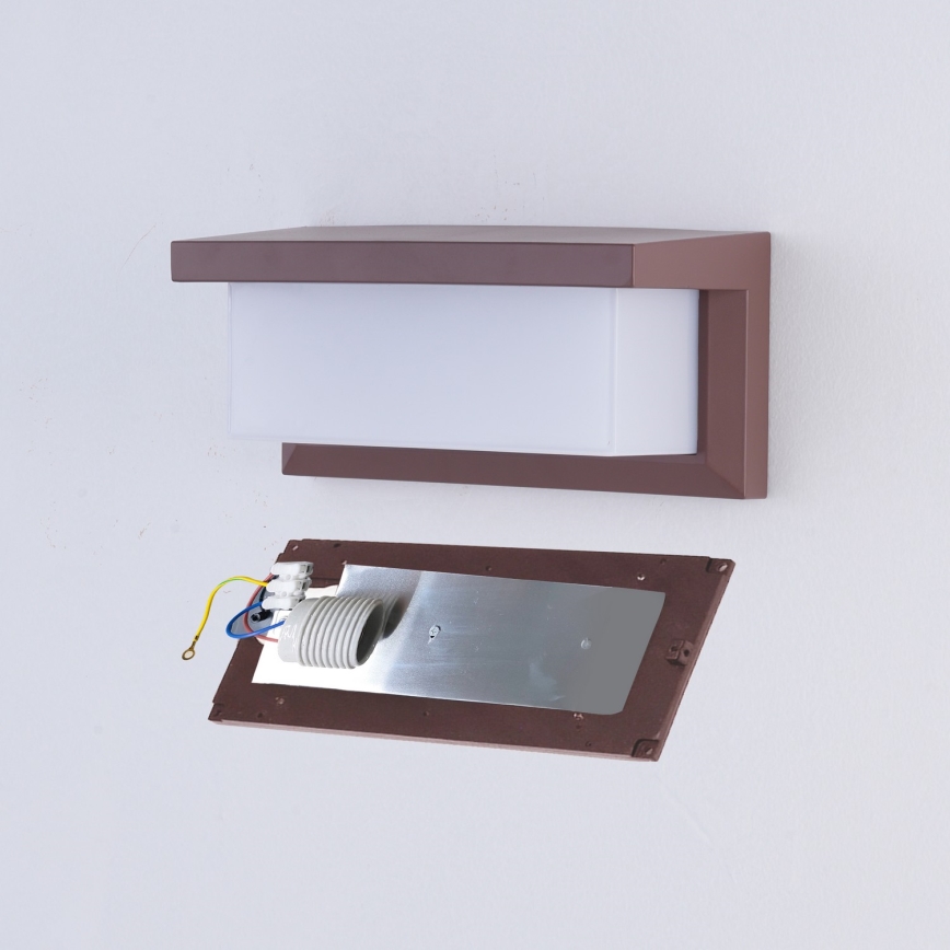 Brilagi - Vonkajšie nástenné svietidlo BRICKY 1xE27/60W/230V hnedá IP54