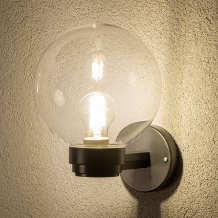 BRILAGI - Vonkajšie nástenné svietidlo HARBOR 1xE27/40W/230V IP33 antracit/číre