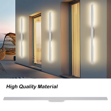 Brilagi - LED vonkajšie nástenné svietidlo LUNA LED/30W/230V 3000K IP65 150 cm biela CRI 90