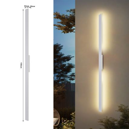 Brilagi - LED vonkajšie nástenné svietidlo LUNA LED/30W/230V 3000K IP65 150 cm biela CRI 90