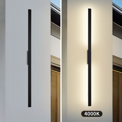 Brilagi - LED Vonkajšie nástenné svietidlo LUNA LED/30W/230V 4000K IP65 150 cm čierna CRI 90