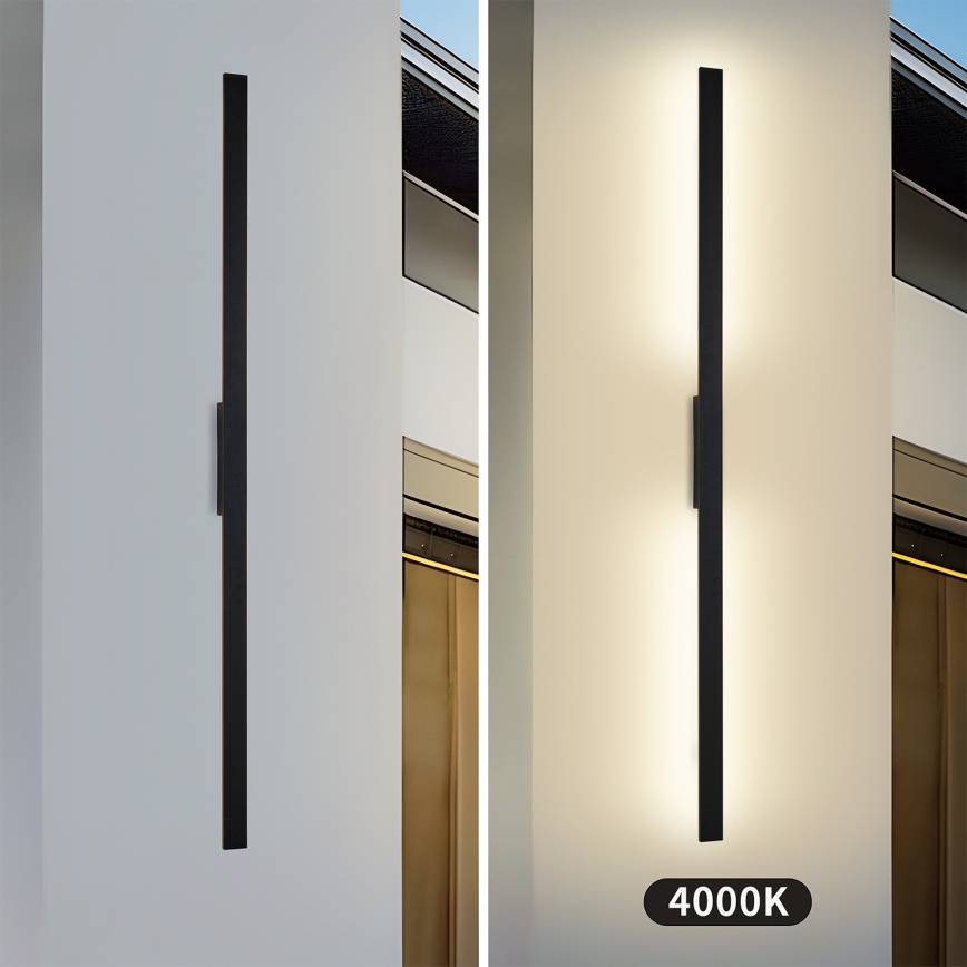 Brilagi - LED Vonkajšie nástenné svietidlo LUNA LED/30W/230V 4000K IP65 150 cm čierna CRI 90