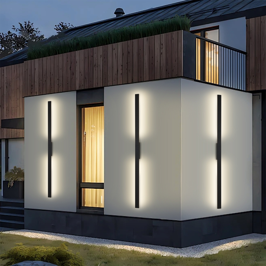 Brilagi - LED Vonkajšie nástenné svietidlo LUNA LED/30W/230V 4000K IP65 150 cm čierna CRI 90