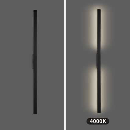 Brilagi - LED Vonkajšie nástenné svietidlo LUNA LED/30W/230V 4000K IP65 150 cm čierna CRI 90