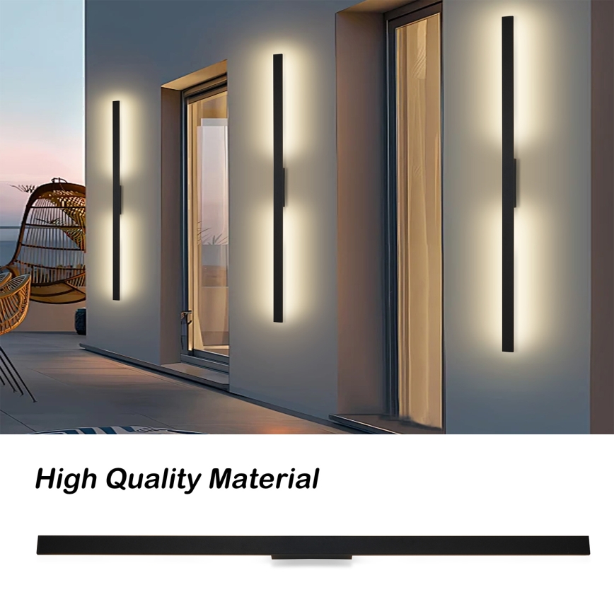 Brilagi - LED Vonkajšie nástenné svietidlo LUNA LED/30W/230V 4000K IP65 150 cm čierna CRI 90