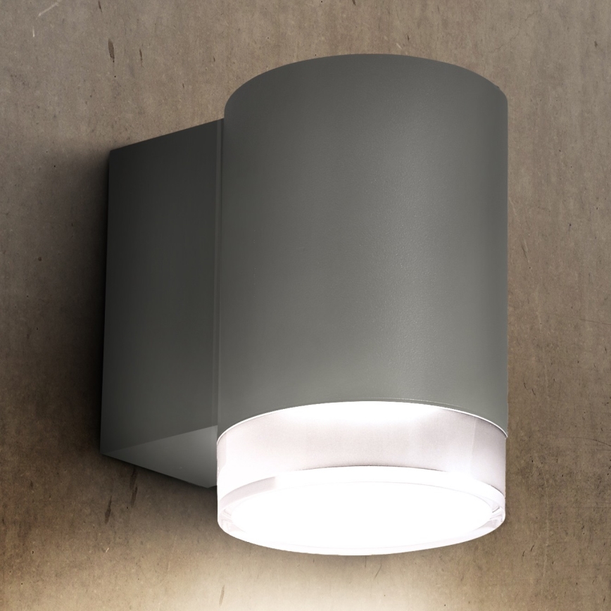 Brilagi - Vonkajšie nástenné svietidlo MATERA 1xGU10/30W/230V šedá IP54