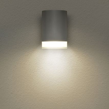 Brilagi - Vonkajšie nástenné svietidlo MATERA 1xGU10/30W/230V šedá IP54