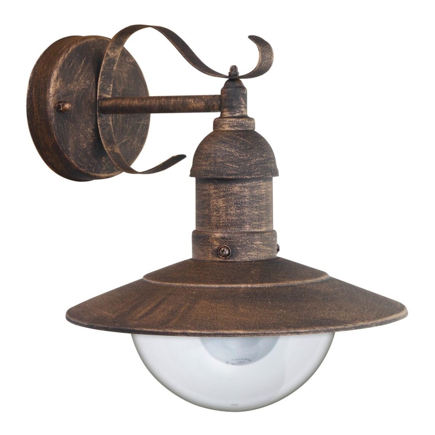 Brilagi - Vonkajšie nástenné svietidlo MOLDE 1xE27/60W/230V IP44 bronzová/patina