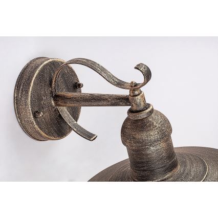 Brilagi - Vonkajšie nástenné svietidlo MOLDE 1xE27/60W/230V IP44 bronzová/patina