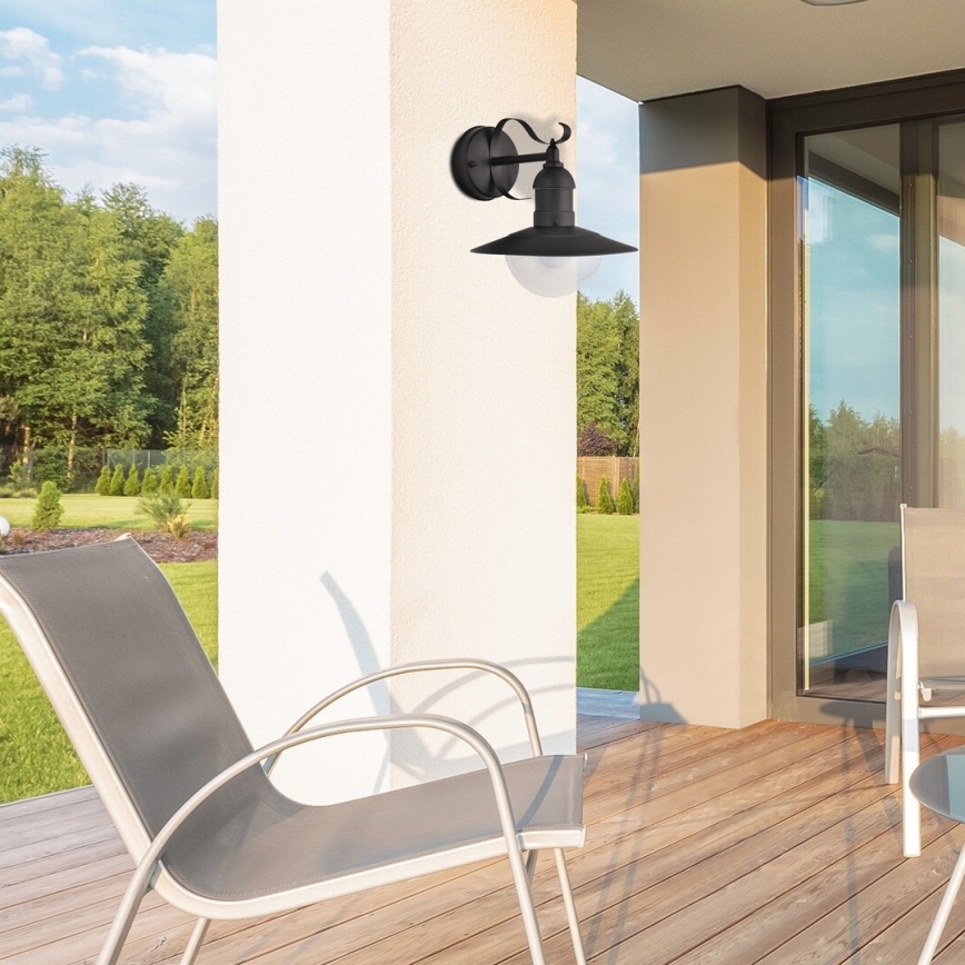 Brilagi - Vonkajšie nástenné svietidlo MOLDE 1xE27/60W/230V IP44 čierne