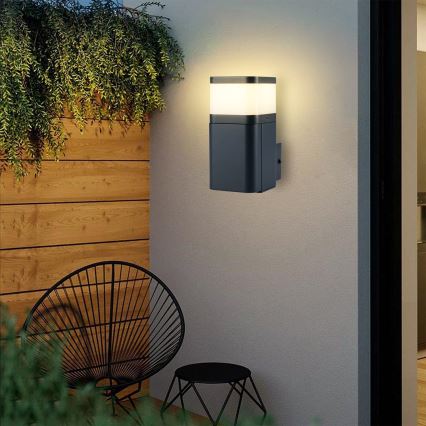 Brilagi - Vonkajšie nástenné svietidlo so zásuvkou SCHUKO PILLAR 1xG9/11W/230V IP44 antracit