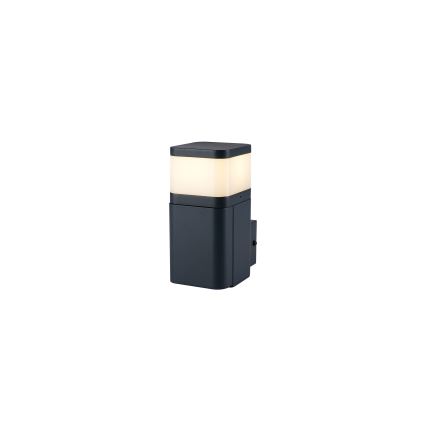 Brilagi - Vonkajšie nástenné svietidlo so zásuvkou SCHUKO PILLAR 1xG9/11W/230V IP44 antracit
