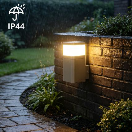 BRILAGI - Vonkajšie nástenné svietidlo so zásuvkou SCHUKO PILLAR 1xG9/11W/230V IP44 sivé