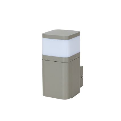 BRILAGI - Vonkajšie nástenné svietidlo so zásuvkou SCHUKO PILLAR 1xG9/11W/230V IP44 sivé