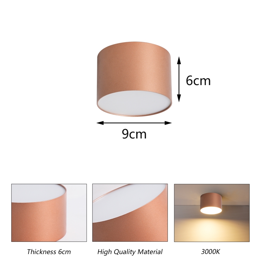 BRILAGI - Vonkajšie stropné svietidlo FORIS LED/9W/230V pr. 9 cm bronzové IP44