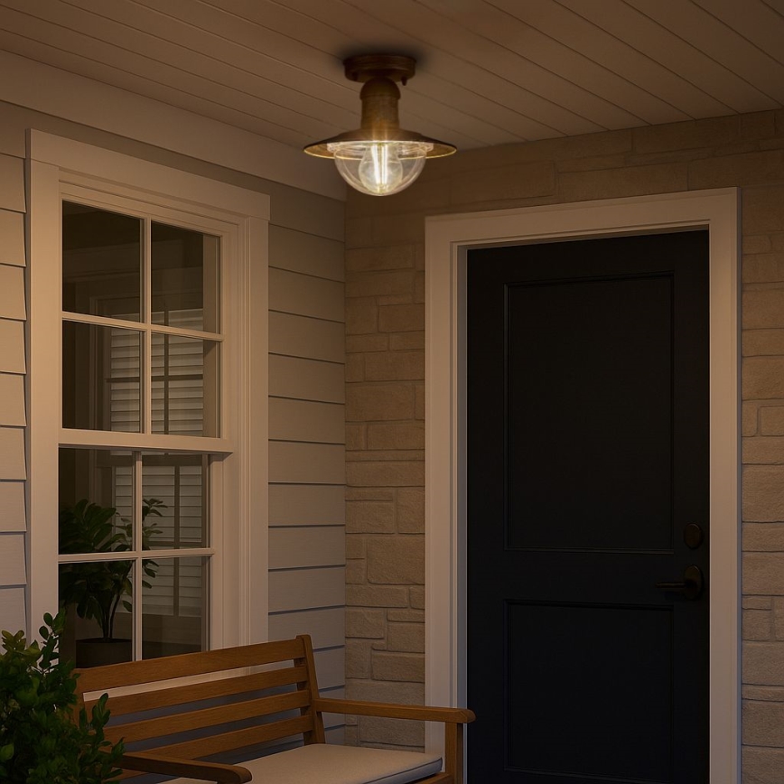 Brilagi - Vonkajšie stropné svietidlo MOLDE 1xE27/60W IP44 bronzová/patina