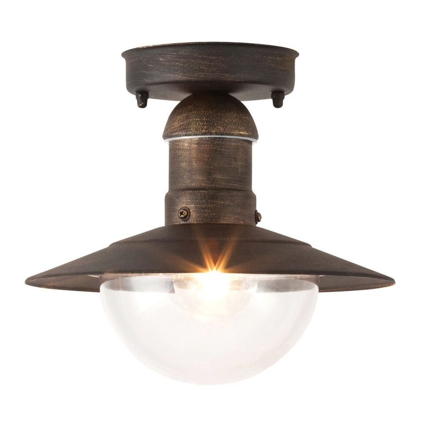 Brilagi - Vonkajšie stropné svietidlo MOLDE 1xE27/60W IP44 bronzová/patina